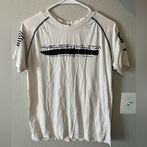 White MuscleGen Militia T-shirt